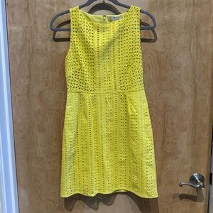 Madewell Yellow Eyelet Lined Dress - Size 0